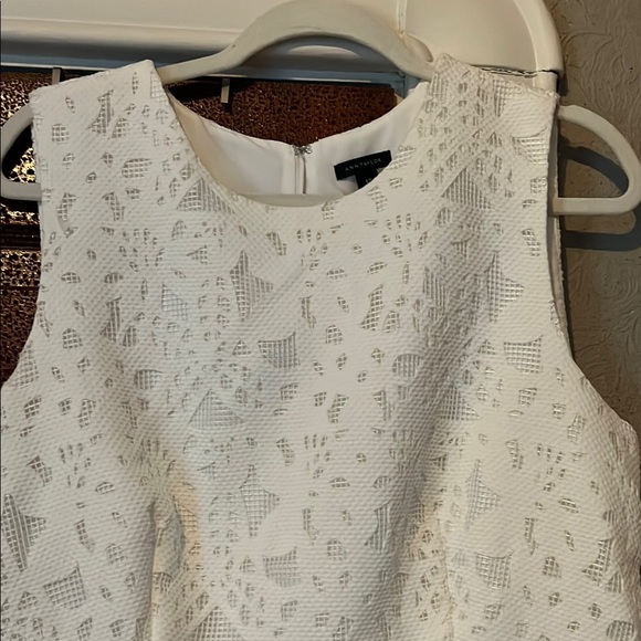 Ann Taylor Dresses & Skirts - Ann Taylor Ivory Textured Sleeveless Dress